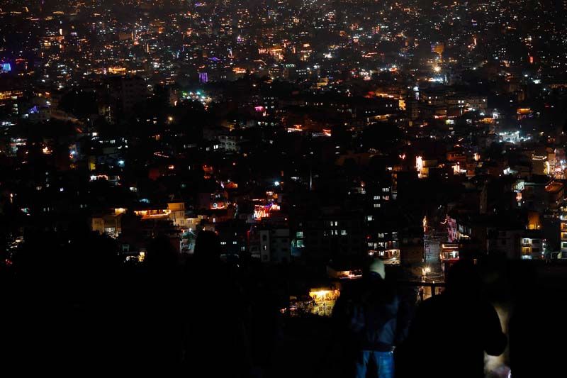 Night view of the Kathmandu Valley